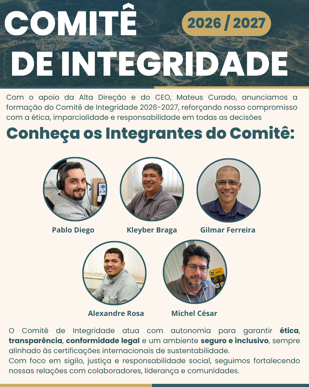 Terra Goyana anuncia Comitê de Integridade para o biênio 2026-2027